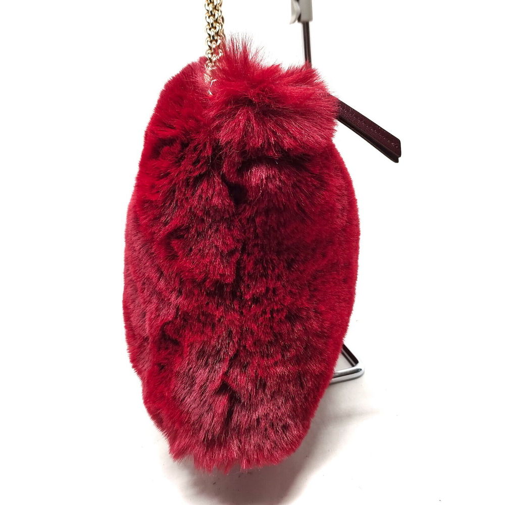 Jimmy Choo Hand Bag Red Fur #76909J14 - Picture 3 of 9